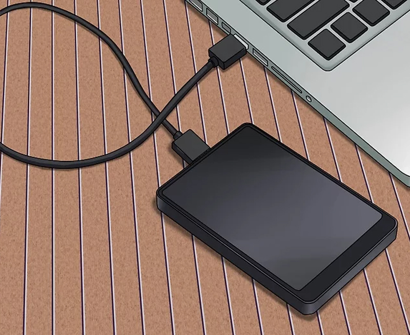 Tiến hành cắm ổ cứng vào máy Mac qua cổng USB
